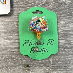 Colorful Turtle badge reel